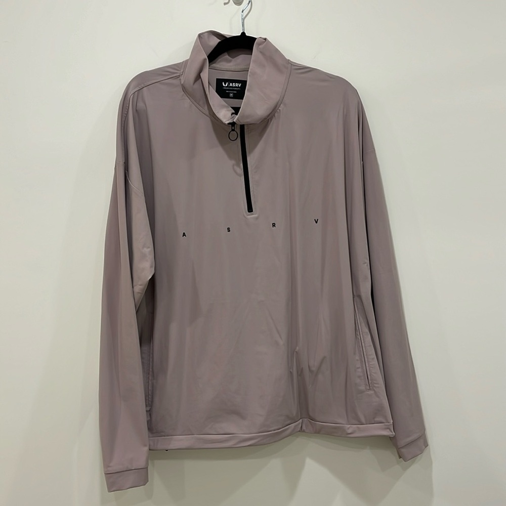 ASRV Tetra-Lite quarter zip jacket in tan